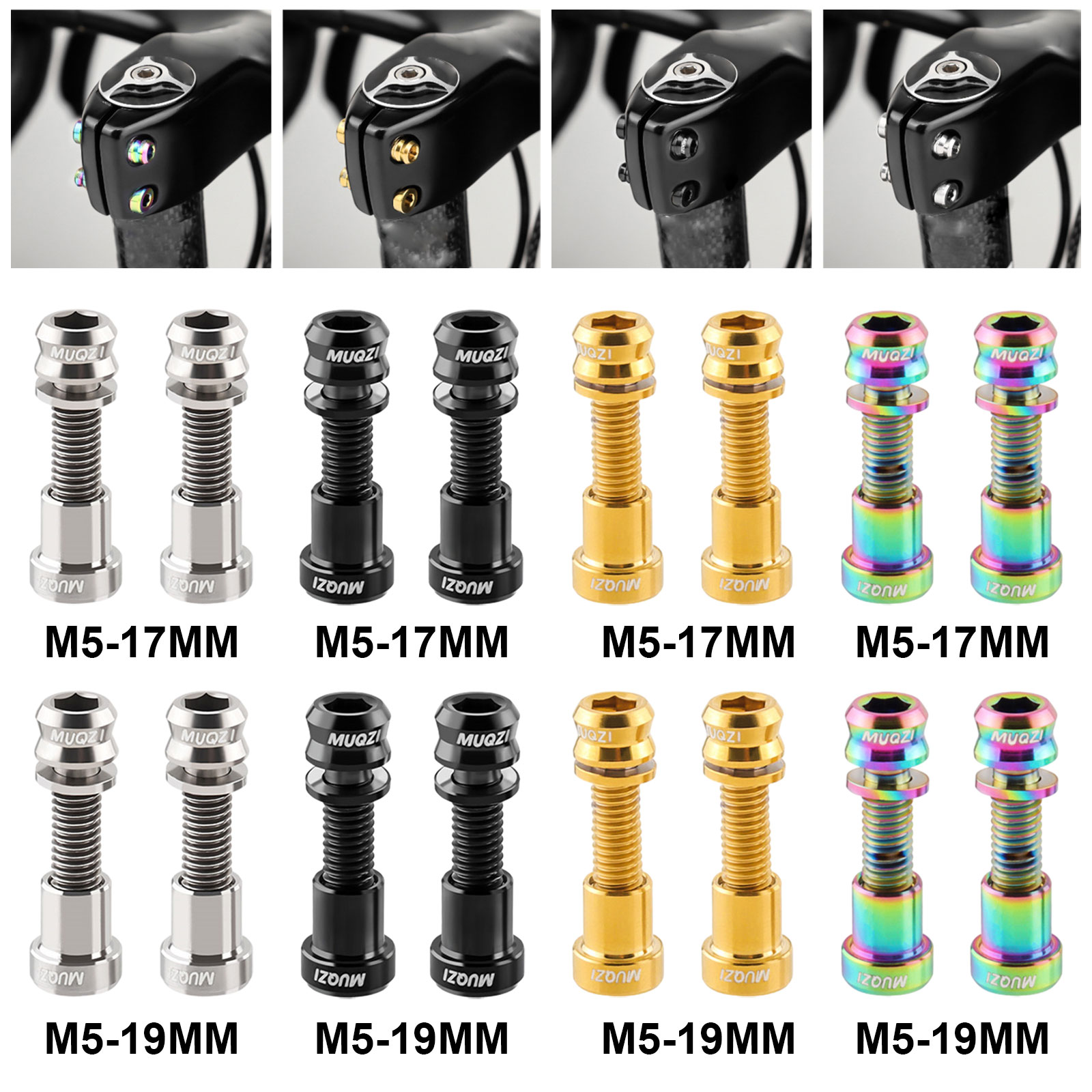 Mountain Biking Kit - 2 Set Bike Carbon Stem Bolts